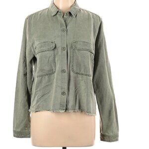 Bella Dahl Size L Long sleeve soft fabric sage green button-down shirt